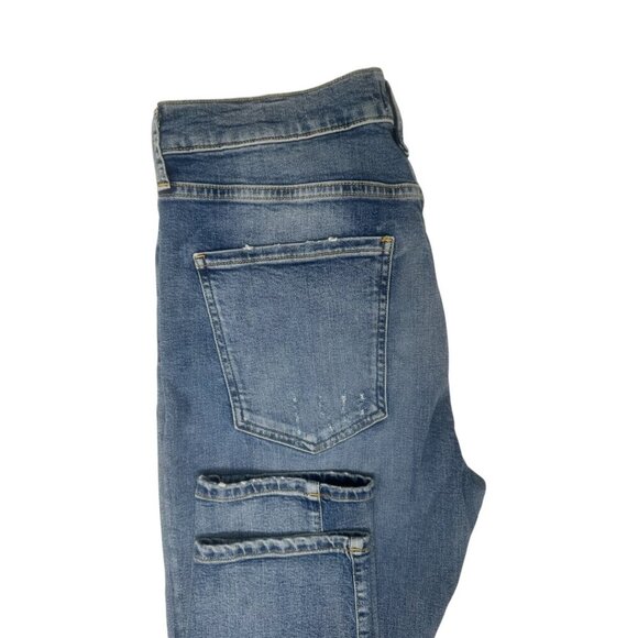 Agolde Sophie High Rise Skinny Crop Distressed Jeans Size 32 In Outsider Wash - Picture 11 of 14